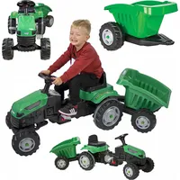 Farmer Gotrac Maxi pedāļu traktors ar piekabi klusiem riteņiem 28286