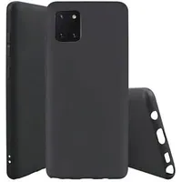 Fusion Soft Matte Back Case Silikona Aizsargapvalks Priekš Samsung N770 Galaxy Note 10 Lite Melns Fsn-Bc-Sam-N770-Bk