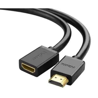 Hdmi male to female cable Ugreen Hd107, Fullhd, 3D, 0.5M Black 10140