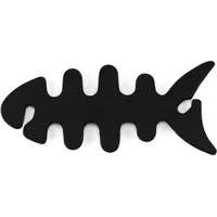 Hurtel Austiņu kabeļa organizators zivs formā, melns 9145576282151