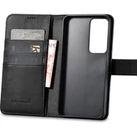 Icarer Ādas maka maciņš priekš Samsung Galaxy S23 Wallet Case, melns 6975092688273