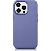 Icarer Dabīgās ādas vāciņš iPhone 14 Pro Magsafe Case Leather, gaiši violets 6975092685272