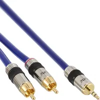 Inline Kabel Jack 3.5Mm - Rca Cinch x2 10M niebieski 89936P