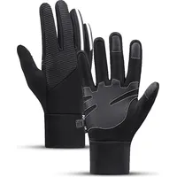 Insulated, non-slip sports phone gloves Size M - black Touchscreen Gloves Thickened 4 Black