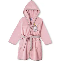 Interbaby Bērnu halāts, 6-8 gadi, rozā kokvilnas frotē audums ar kapuci Ali00515-T6-8-02
