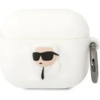 Karl Lagerfeld 3D Logo Nft Head Silicone Case for Airpods 3 White Kla3Runikh