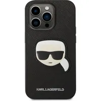 Karl Lagerfeld Pu Saffiano Head Case for iPhone 14 Pro Black Klhcp14Lsapkhk
