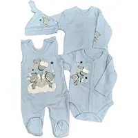 Koala Baby Bērnu veļas komplekts - 4 daļas 11-155 Laime Zils 56.Izm. 5901780251550