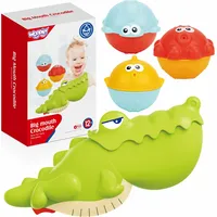 Krokodila un zivju vannas rotaļlieta 3 gab. 46095