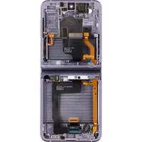 Lcd display  Touch Front Cover Unit Samsung F721 Galaxy Z Flip 4 5G Bora Purple Service Pack Gh82-29441B