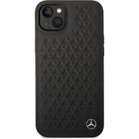 Mercedes Genuine Leather Star Case for iPhone 14 Plus Black Mehcp14M8Rempk