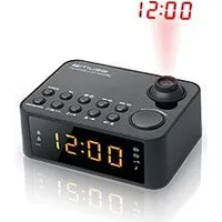 Muse Clock radio  M-178P Black, 0.9 inch amber Led, with dimmer