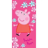 Peppa Pig dvielis 75X150 rozā ziedi 5842 pēdējais gabals 110268