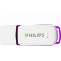 Philips Usb 2.0 Flash Drive Snow Edition Violeta 64Gb Fm64Fd70B