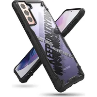 Ringke Fusion X Design durable Pc Case with Tpu Bumper for Samsung Galaxy S21 5G Plus black Cross Xdsg0053