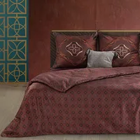 Satīna gultas veļa 220X200 Morocco 2 brūnas ģeometrijas Terra Collection 405968