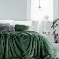 Sega gultas pārklājs 200X220 Tiffany zaļš tumši pinkains pleds 371411