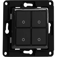 Shelly wall switch 4 button Black Wallswitch4Black