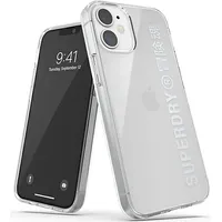 Superdry Snap iPhone 12 mini Clear Case srebrny silver 42590