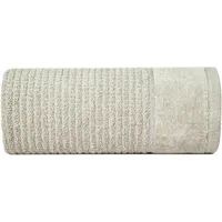 Towel Glory 2 30X50 bēšs ar velūra apmali un sudraba diegu 500G/M2 frotē audums 382779