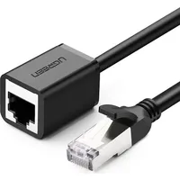 Ugreen Ftp Ethernet vītā pāra pagarinātāja kabelis Rj45 Cat 6 1000 Mbps 2M melns 6957303882816