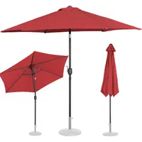 Uniprodo Dārza terases lietussargs apaļš noliecams ar kloķa diam. 270 cm sarkanbrūns 10250582