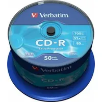 Verbatim Matricas Cd-R 700Mb 1X-52X Extra Protection 50 Pack Spindle 023942433514