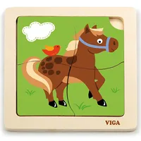 Viga Ērts koka puzles zirgs 51312
