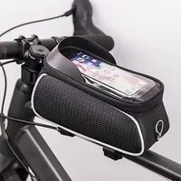 Waterproof bike frame bag with shielded phone holder Model01Black Oem100510