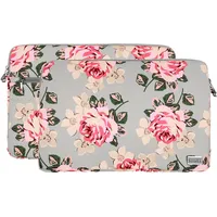 Wonder Sleeve Laptop 13-14 inches grey and roses Pok042642