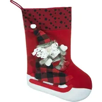 Ziemassvētku rotājums Stacy zeķu kurpe sarkanā Santa 1172185