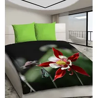 3D mikrosatīna gultas veļa 160X200 16 Butterfly and Flower 1047 BedYou 1640681