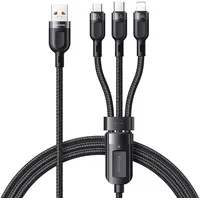 3In1 Usb to Usb-C  Lightning Micro Cable, Mcdodo Ca-0930, 6A, 1.2M Black