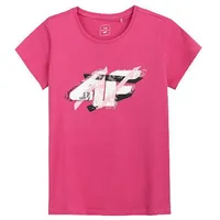 4F T-Shirt Junior Hjz21-Jtsd002 Pink Hjz21Jtsd002Różowy
