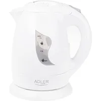 Adler Ad 08 Standard kettle  Plastic White 850 W 1 L 360 degrees rotational base