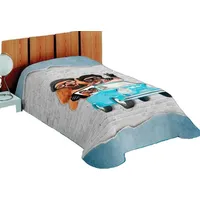 Akrila sega gultas pārklājs 155X220 3D Fluff 71 Selfie Suns Kaķis Kaķēns Zils auto 1640824