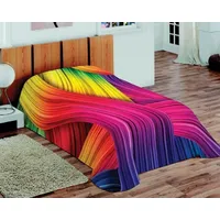 Akrila segas gultas pārklājs 155X220 3D Fluff 55 Rainbow Gokkusagi 1640819