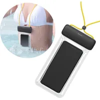 Baseus Universāls ūdensizturīgs vāciņš telefonam līdz 7,2 peldbaseinam, ūdens, dzeltens 6953156220775