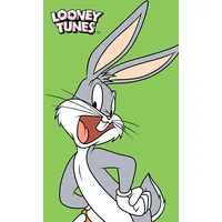 Bērnudārza dvielis 30X50 Looney Tunes Bugs Bunny 7693 zaļš pelēks bērnu kokvilnas zaķis rokām 2300965