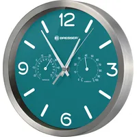 Bresser Mytime Nd Dcf Thermo/Hygro Wall Clock 25Cm, petrol Art1064098