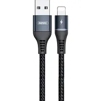 Cable Usb Lightning Remax Colorful Light, 2.4A, 1M Black Rc-152I