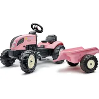 Country Star Pink pedāļa traktors  piekabe un skaņas signāls no 2 Gadiem. 2056L