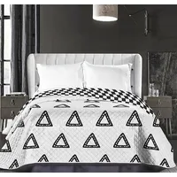 Decoking Dekoratīvs gultas pārklājs 220X240 Hypnosis Hypnotizing Triumph šaha galda trīsstūri balti melni 5000101