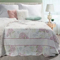 Dekoratīvais gultas pārklājs 170X210 Megan krēmkrāsas rozā 1163584