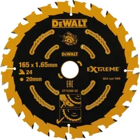 Dewalt-Akcesoria Extreme ripzāģis koka griešanai 165X20X1,65Mm, 24 zobi Dewalt Dt10300-Qz