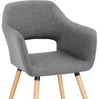 FrommAmpStarck Skandināvu elegants Grey polsterēts kausa krēsls 10260163