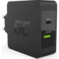 Green Cell Char10 mobile device charger Black Indoor