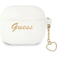 Guess case for Airpods 3 Gua3Lschsh white Silicone Heart Charm