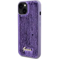 Guess Sequin Script Logo Case for iPhone 13 Purple Guhcp13Mpsfdgsu