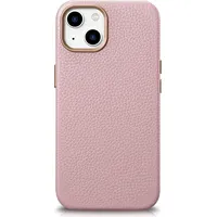 Icarer iPhone 14 Plus magnētiskais ādas maciņš ar Magsafe Litchi Premium Leather Case rozā apvalku 6975092685555